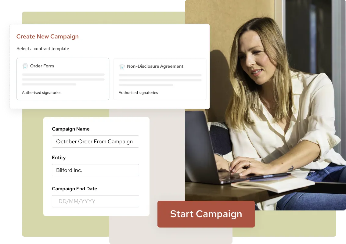 Send out bulk contracts